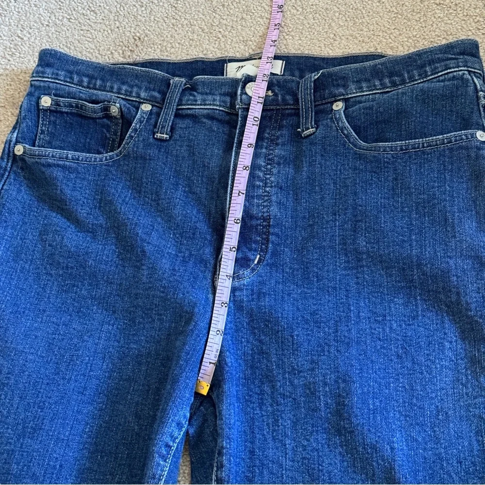 Madewell Slim Demi-Boot Jeans in Midwick Wash Size 31 Dark Blue Bootcut Jean - Picture 11 of 13